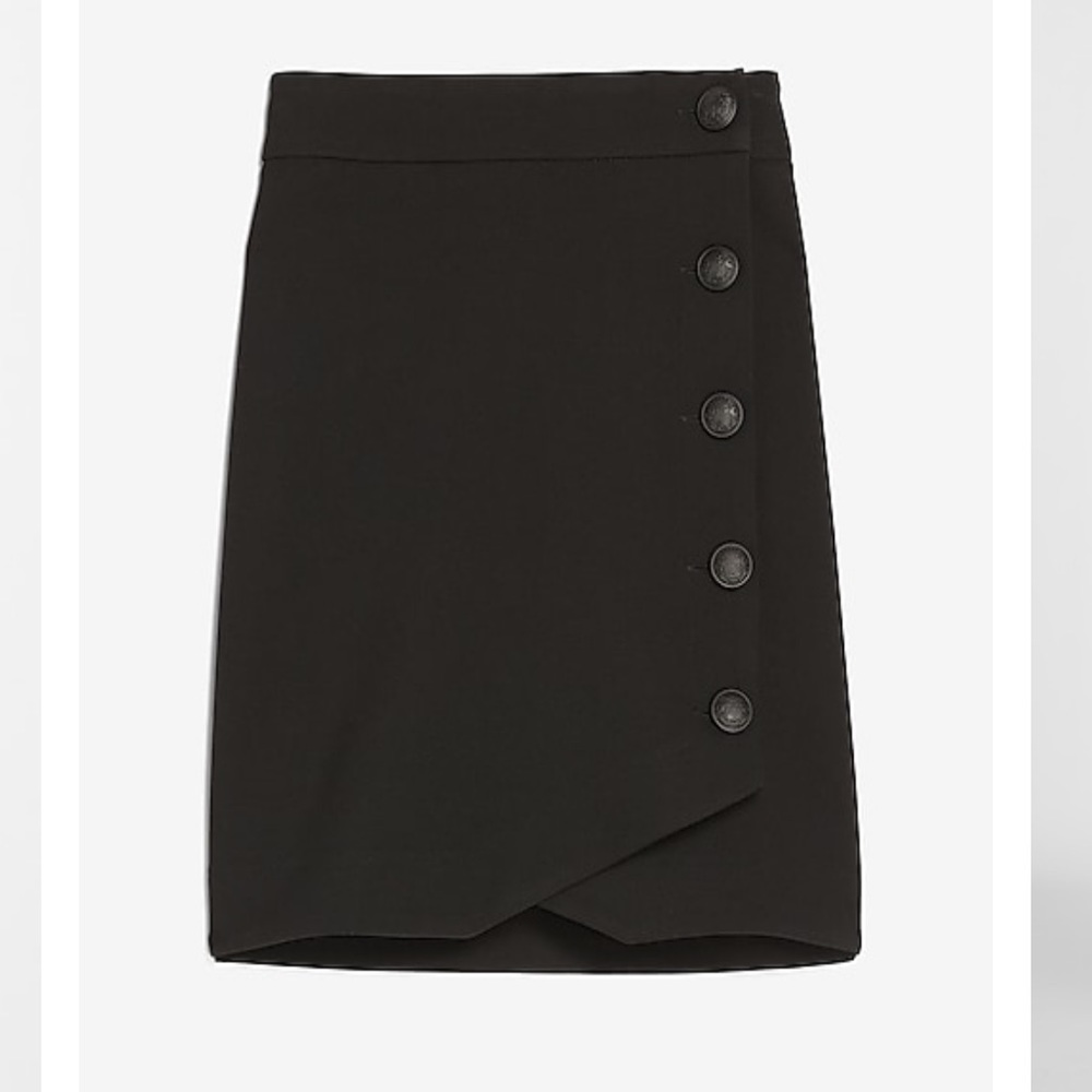 Express High Waisted Soft & Sleek Button Side Pen… - image 3